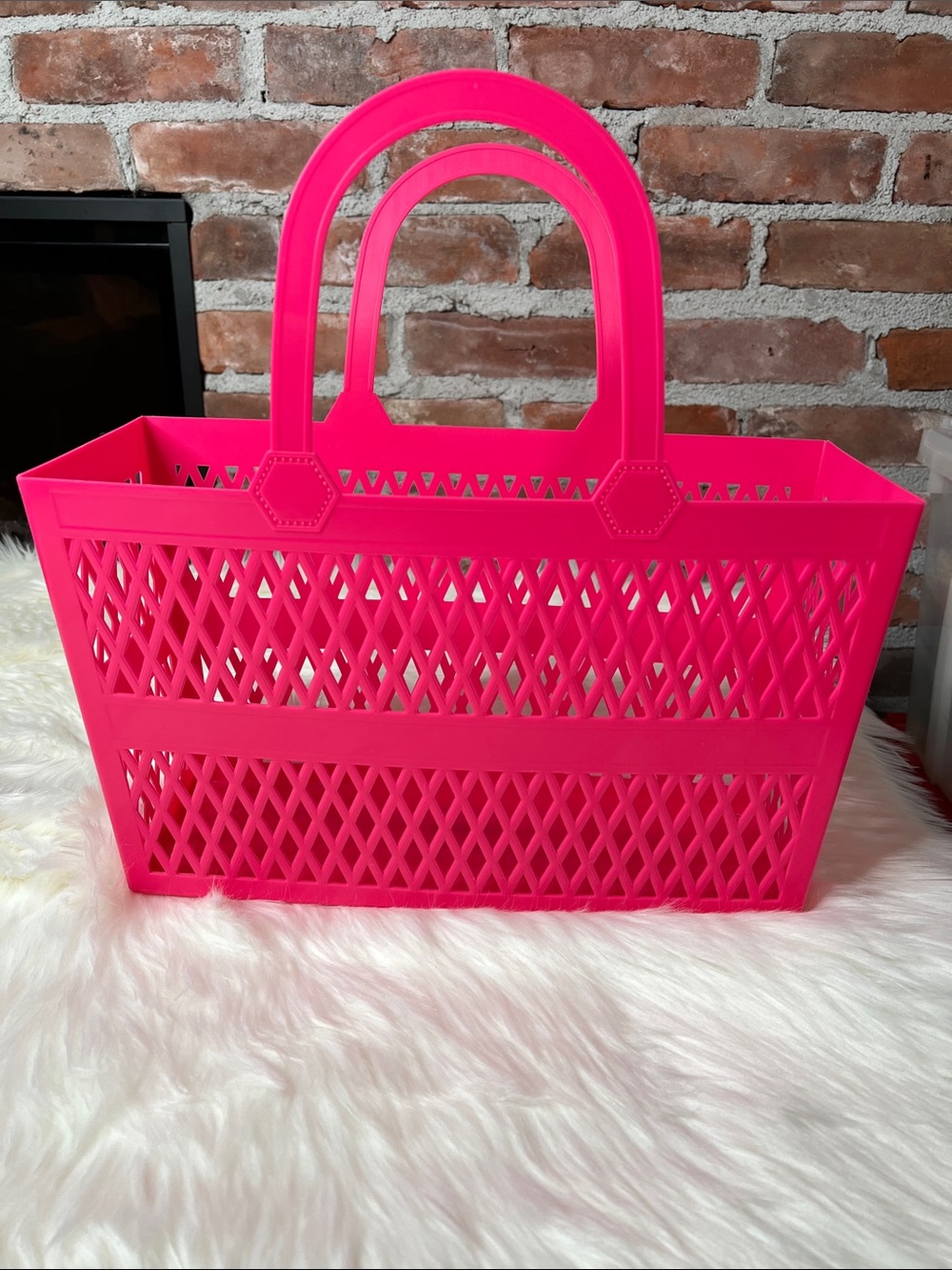 MICHAELS | Pink Plastic Handle Basket